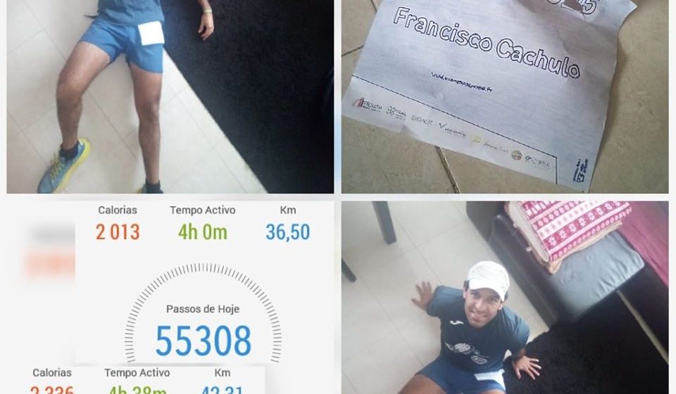 Cachulo faz mais de 42 kms num apartamento