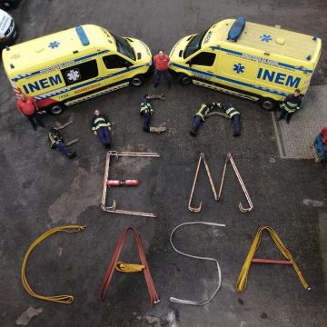 Bombeiros Voluntários de Almeirim criam recado humano