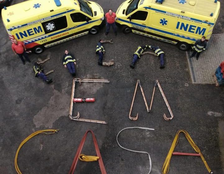 Bombeiros Voluntários de Almeirim criam recado humano