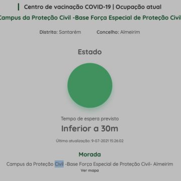 O ALMEIRINENSE informa sobre tempo de espera no centro de vacinação