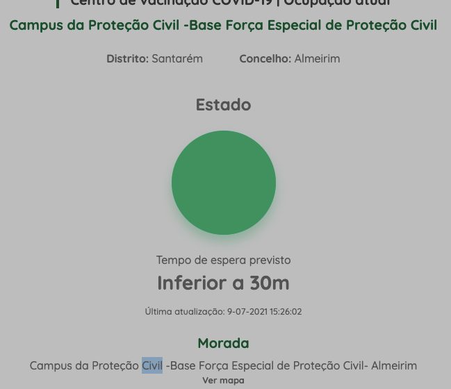 O ALMEIRINENSE informa sobre tempo de espera no centro de vacinação