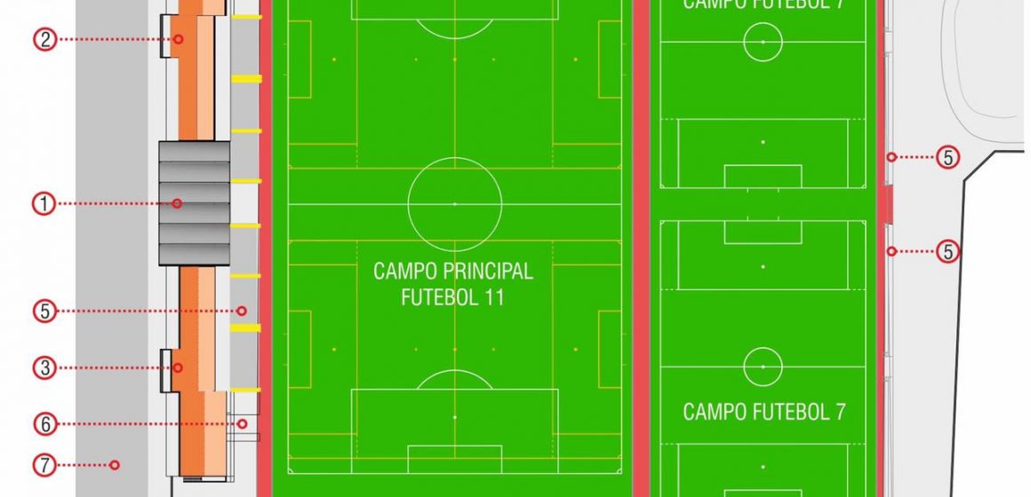 planta estadio municipal almeirim Câmara lança concurso para mais três campos no Estádio Municipal