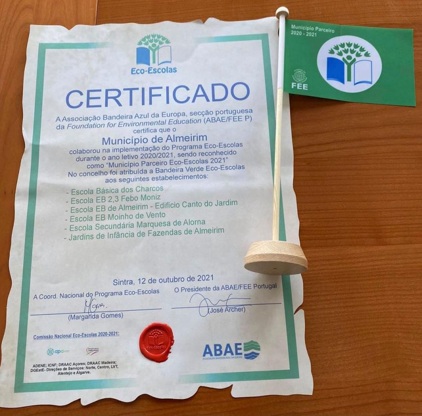 Município de Almeirim distinguido com prémio Eco-Escolas