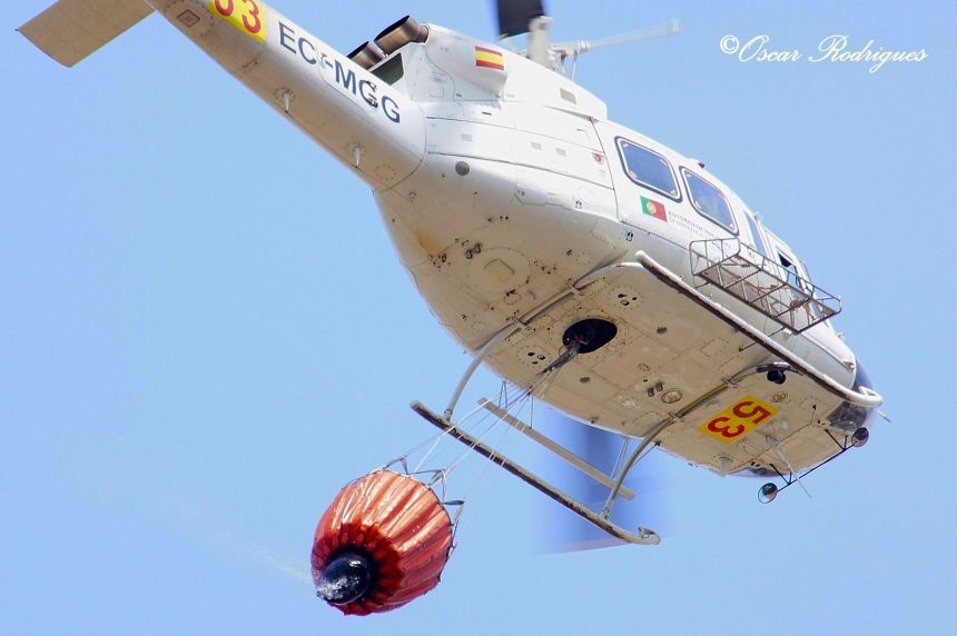Proteção Civil retira helicóptero do heliporto de Pernes