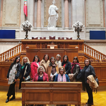 Mulheres Socialistas de Almeirim visitam Assembleia da República