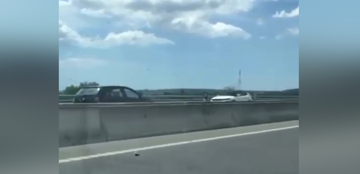 Homem conduz carro em contramão na Ponte Salgueiro Maia (c/vídeo)