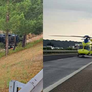 Despiste na A13 provoca quatro feridos e obriga a acionar Helicóptero do INEM