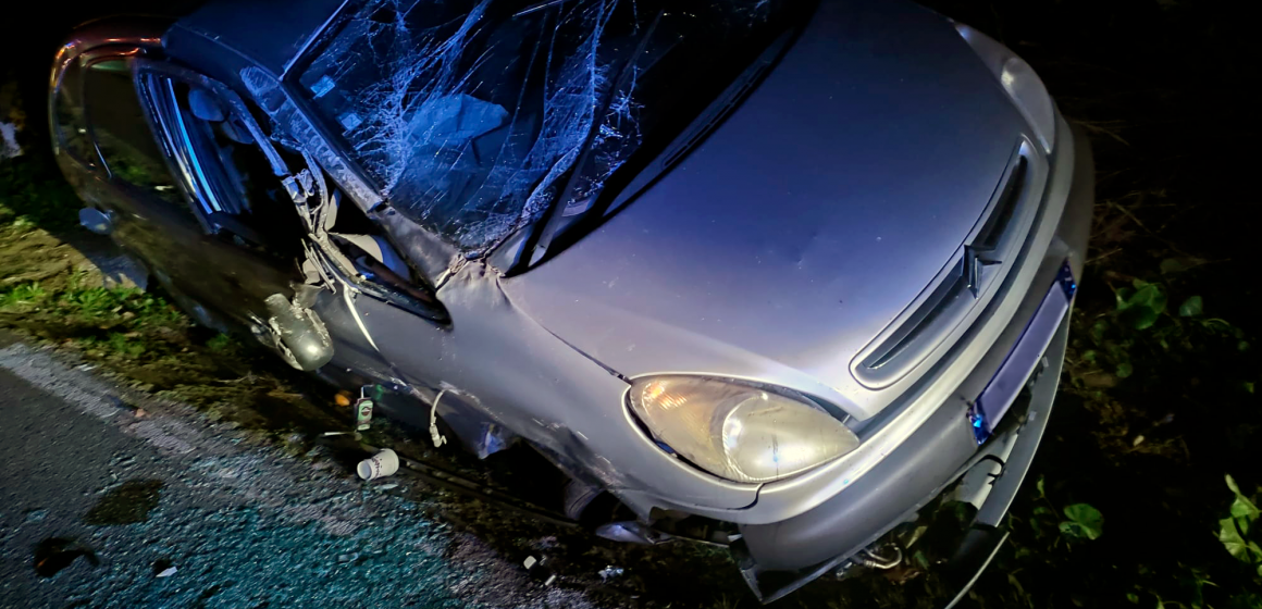 Condutor abandona local de acidente na estrada entre Tapada e Alpiarça