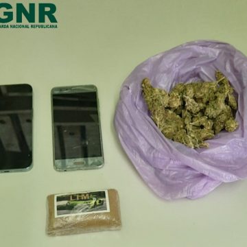 Jovem detido em flagrante pela GNR com mais de 200 doses de droga na Tapada