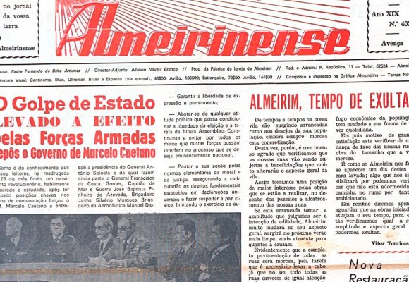 O que escreveu O Almeirinense sobre o 25 de Abril de 1974