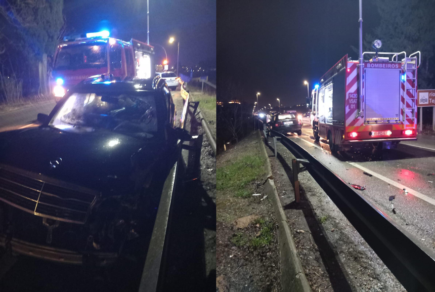 Colisão entre dois carros provoca um ferido e corta trânsito na Ponte D. Luís I