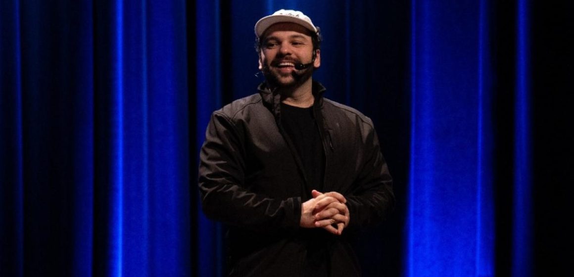 Humorista brasileiro Raphael Ghanem no dia 21 de março em Santarém