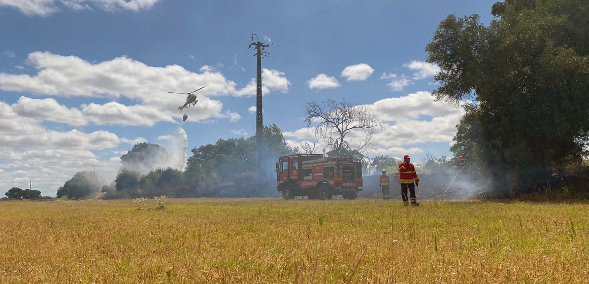Incêndio mobiliza mais de três dezenas de operacionais perto da Tapada