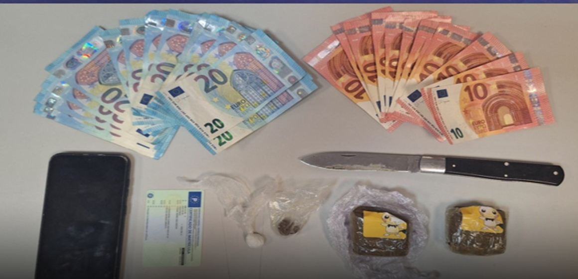 PSP detém suspeito de tráfico e apreende drogas e armas em operação