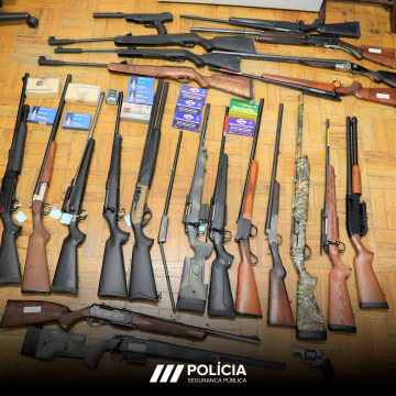 PSP apreende 30 armas e 245 munições a operador económico durante fiscalização em Santarém