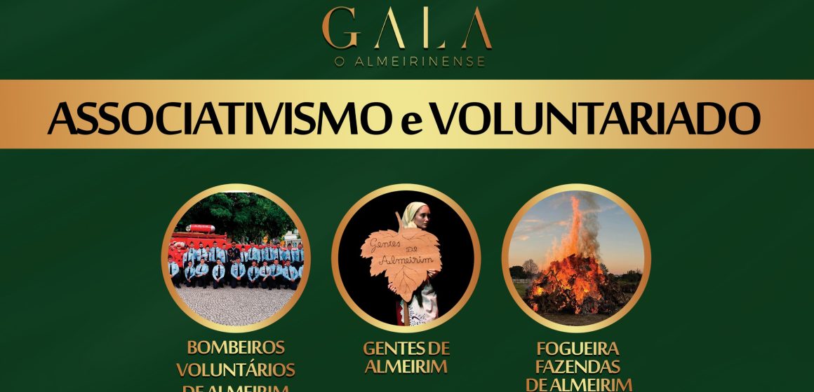 Gala O ALMEIRINENSE: Já são conhecidos nomeados no Associativismo e Voluntariado